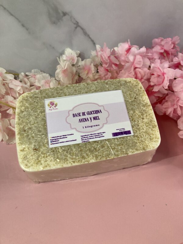 Base de glicerina avena y miel