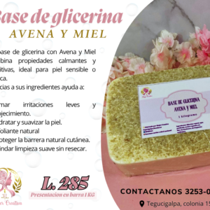 Base de glicerina avena y miel