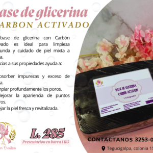 Base de glicerina carbón activado