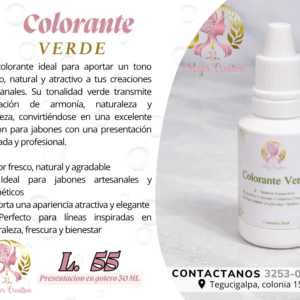 Colorante verde para jabones