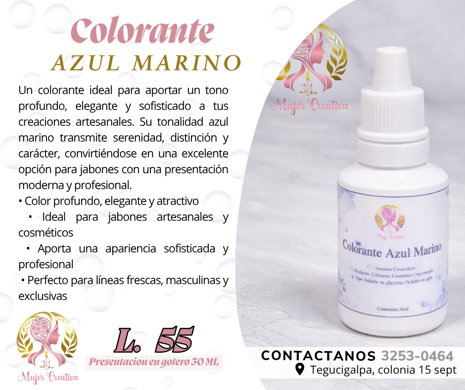 Colorante Azul Marino para jabon