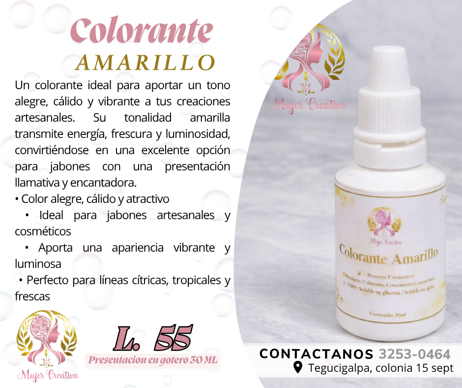 Colorante Amarillo para jabón