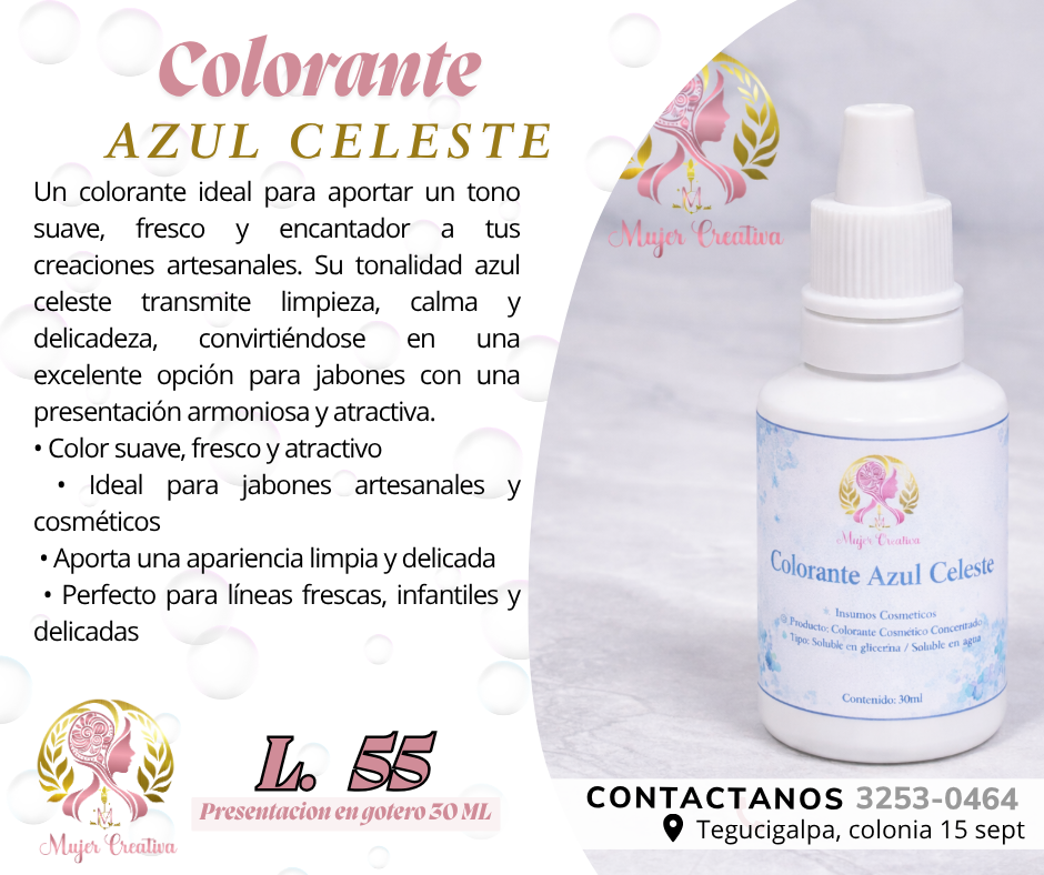 Colorante Azul Celeste para jabones