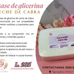 Base de glicerina de Leche de Cabra