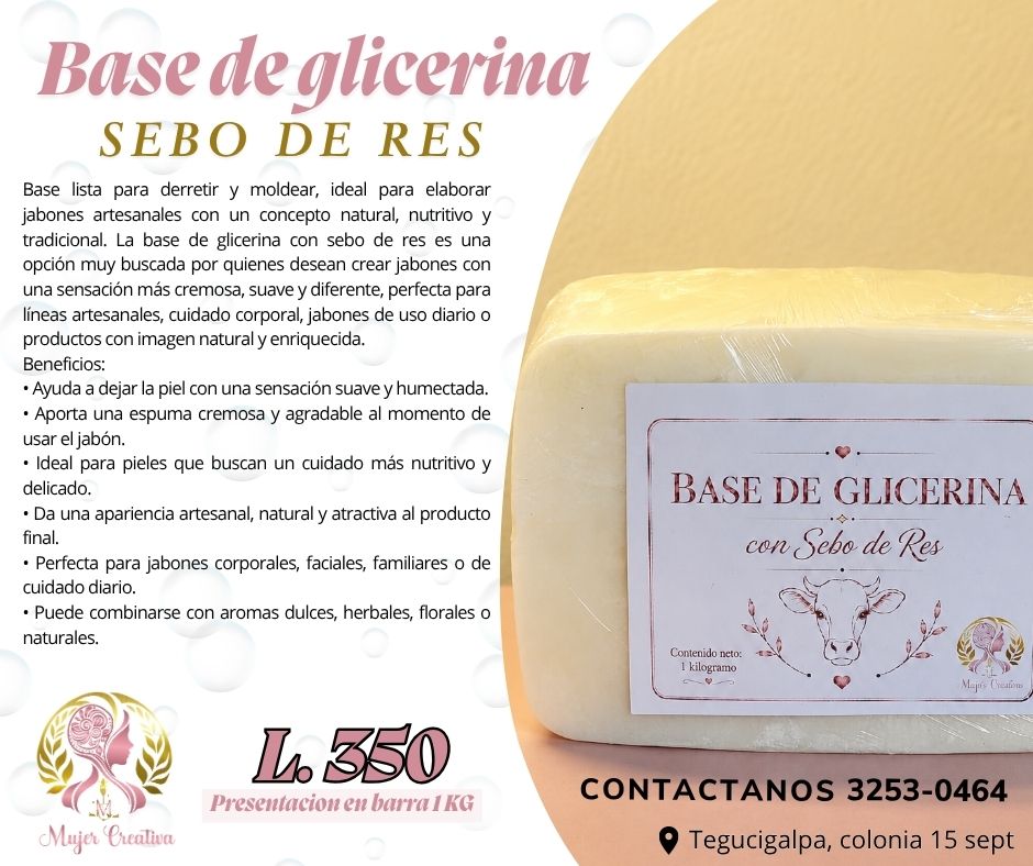 Base de Glicerina Sebo De Res